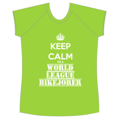 Customisable Keep Calm Bikejor Women's Raglan Tee Thumbnail