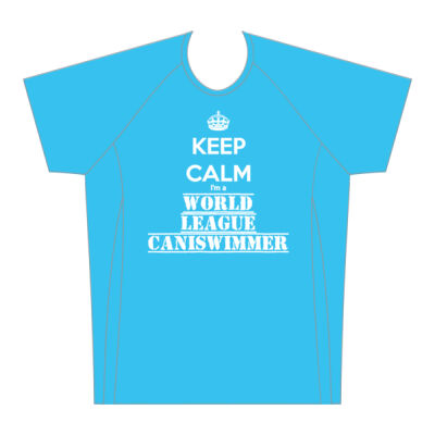 Customisable Keep Calm Caniswim Men's Raglan Tee Thumbnail
