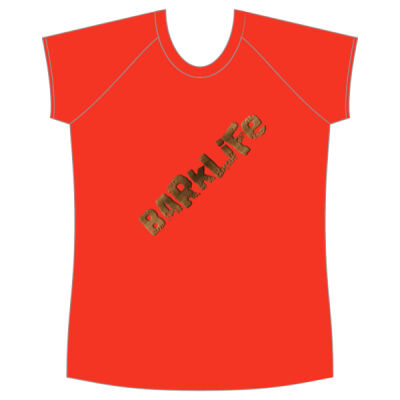 BarkLife 100 Run Womens Athletic Raglan Short Sleeve Shirt Single Colour Thumbnail