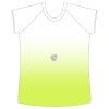 womens athletic raglan cut sleeve shirt gradient Thumbnail